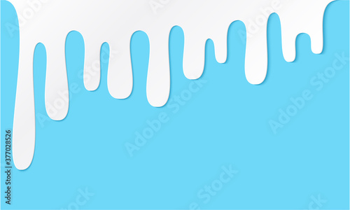 White melt drips or liquid sauce and milk drops. White liquid or melted chocolate drips, milk current paint.