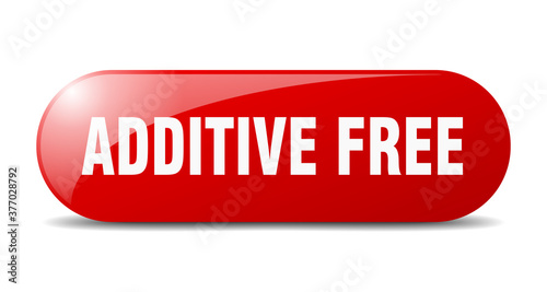 additive free button. sticker. banner. rounded glass sign
