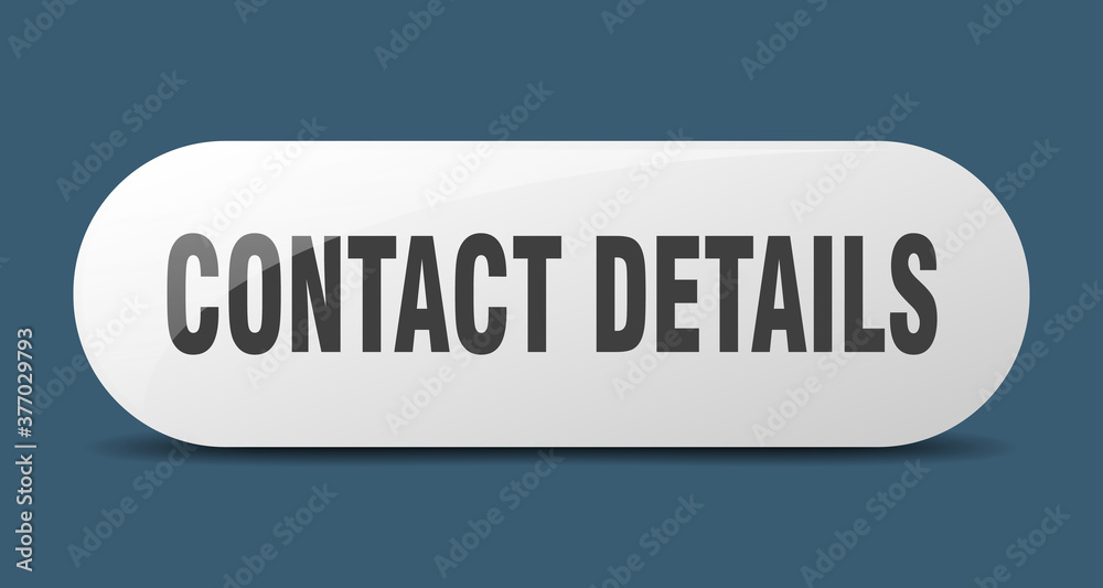 contact details button. sticker. banner. rounded glass sign