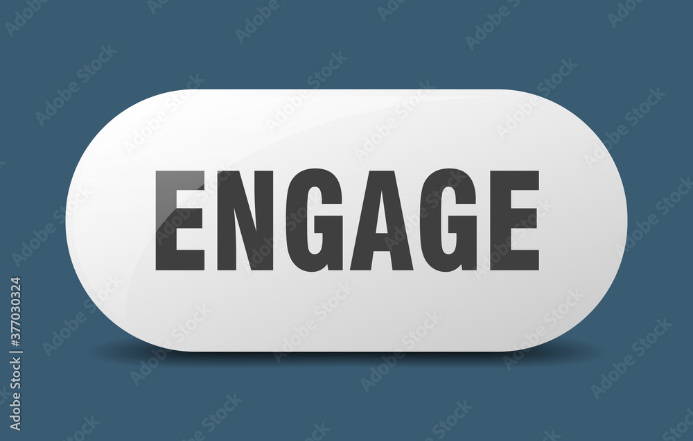 engage button. sticker. banner. rounded glass sign engage button. sticker. banner. rounded glass sign