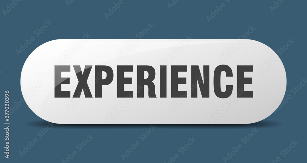 experience button. sticker. banner. rounded glass sign