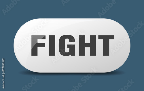 fight button. sticker. banner. rounded glass sign