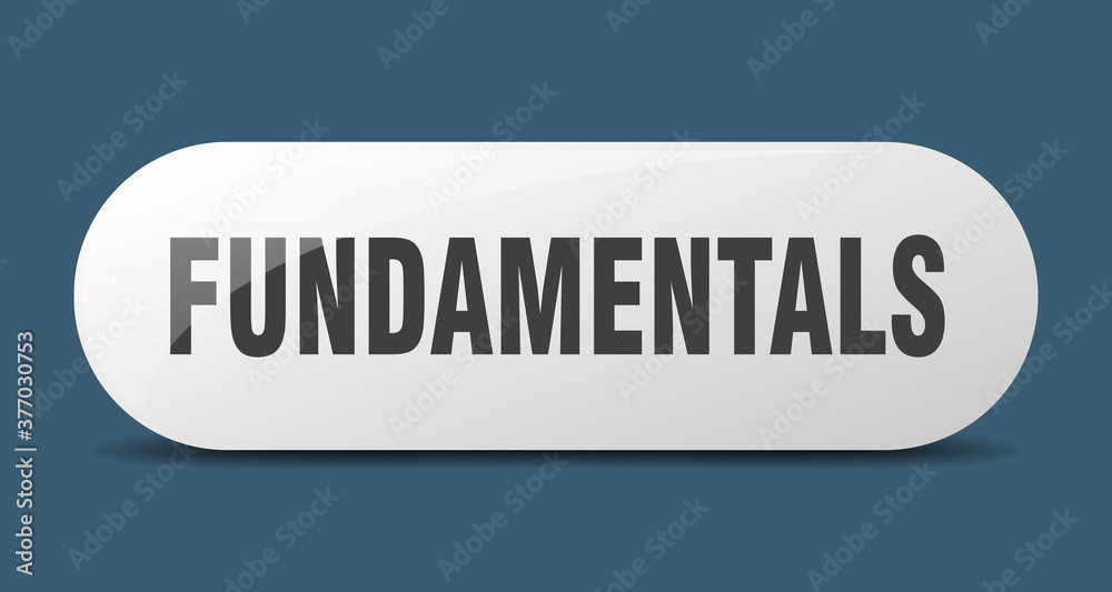 fundamentals button. sticker. banner. rounded glass sign fundamentals button. sticker. banner. rounded glass sign