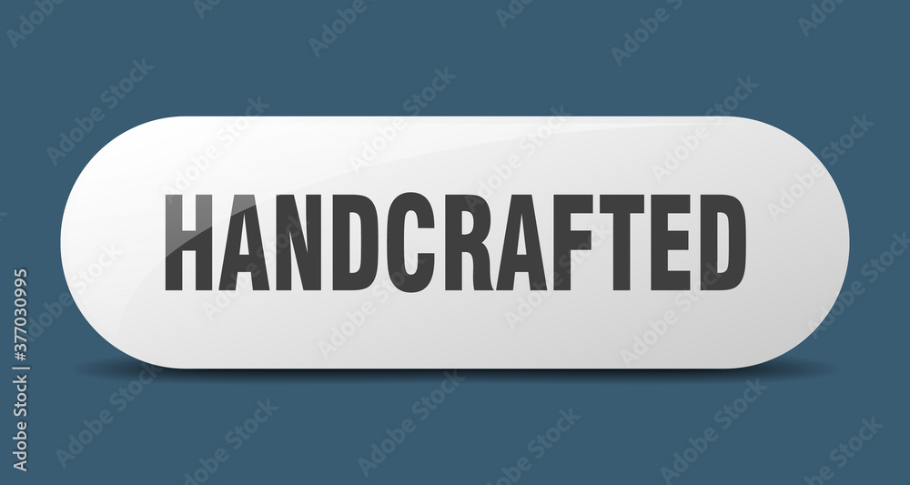 hand crafted button. sticker. banner. rounded glass sign hand crafted button. sticker. banner. rounded glass sign