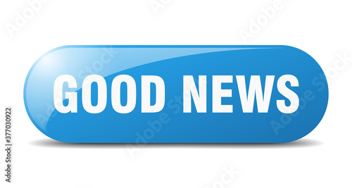 good news button. sticker. banner. rounded glass sign