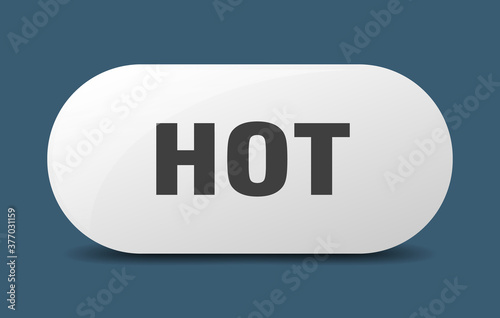 hot button. sticker. banner. rounded glass sign photo