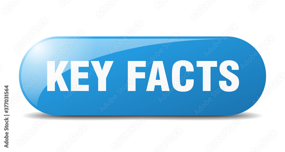key facts button. sticker. banner. rounded glass sign key facts button. sticker. banner. rounded glass sign