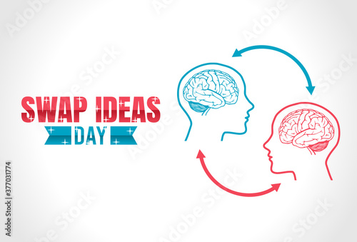Vector graphic of swap ideas day good for swap ideas day celebration. flat design. flyer design.flat illustration.