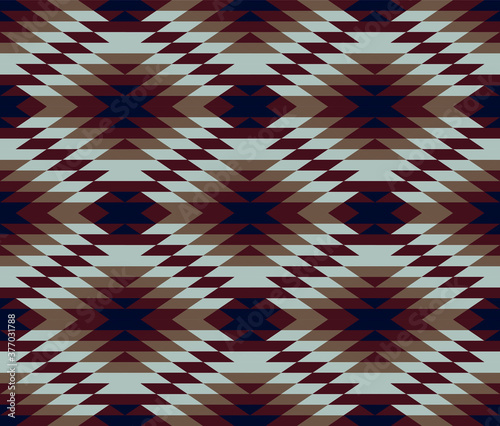 Tribal and ethnic pattern multicolored geometric triangle, seamless vector background for textile, fabric