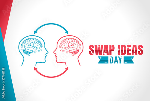 Vector graphic of swap ideas day good for swap ideas day celebration. flat design. flyer design.flat illustration.