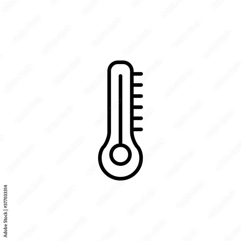 thermometer icon vector outline style