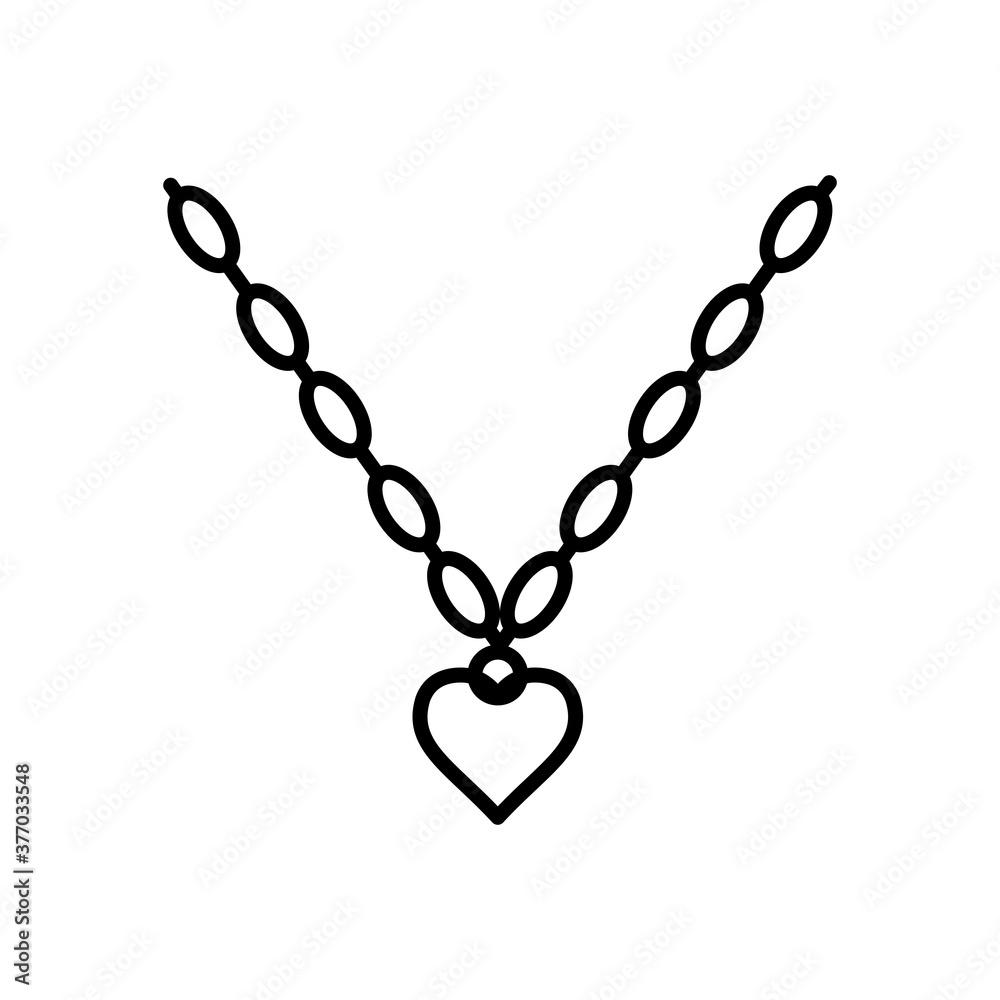 Necklace icon with outline style vector for your web design, logo, UI. illustration Necklace icon with outline style vector for your web design, logo, UI. illustration