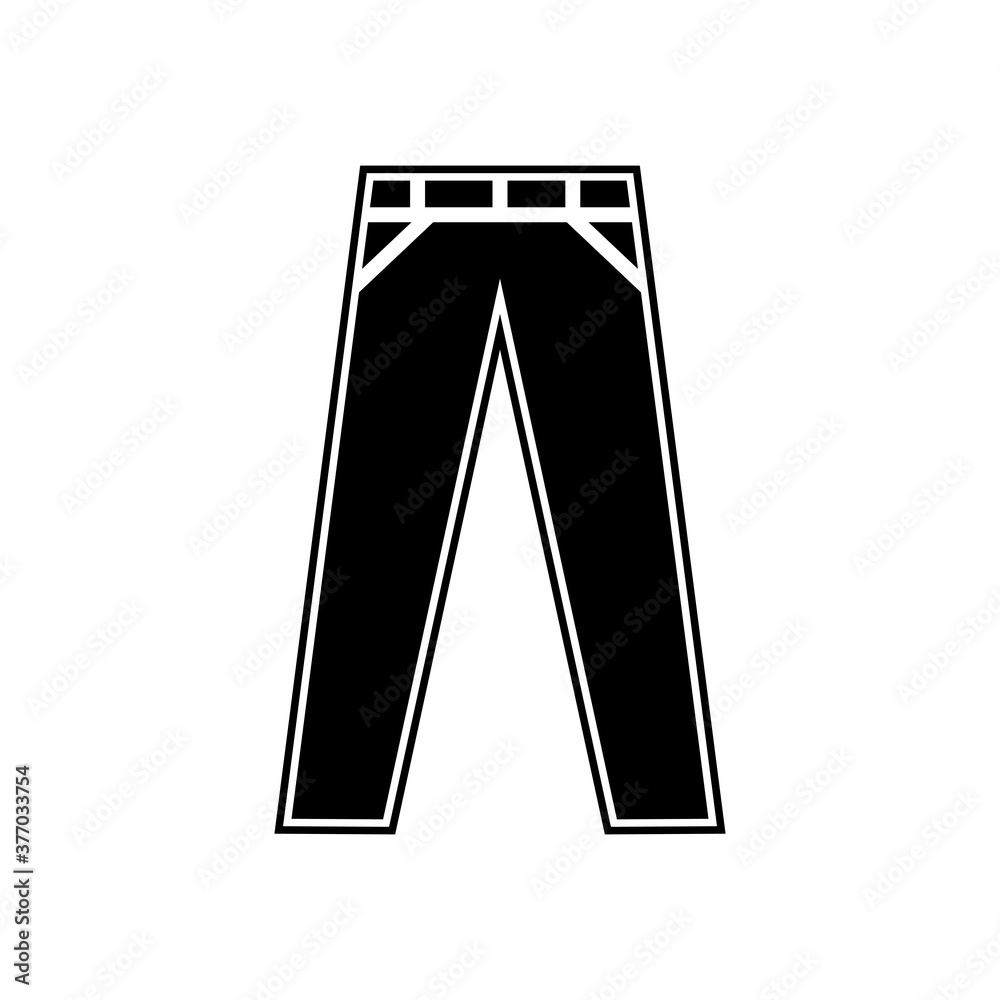 Trouser icon with glyph style vector for your web design, logo, UI. illustration Trouser icon with glyph style vector for your web design, logo, UI. illustration
