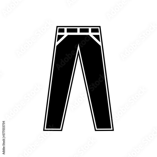 Trouser icon with glyph style vector for your web design, logo, UI. illustration
