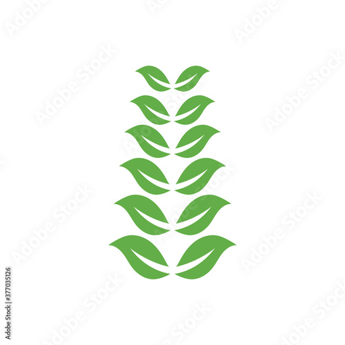 Green garden green leaf Logo Template