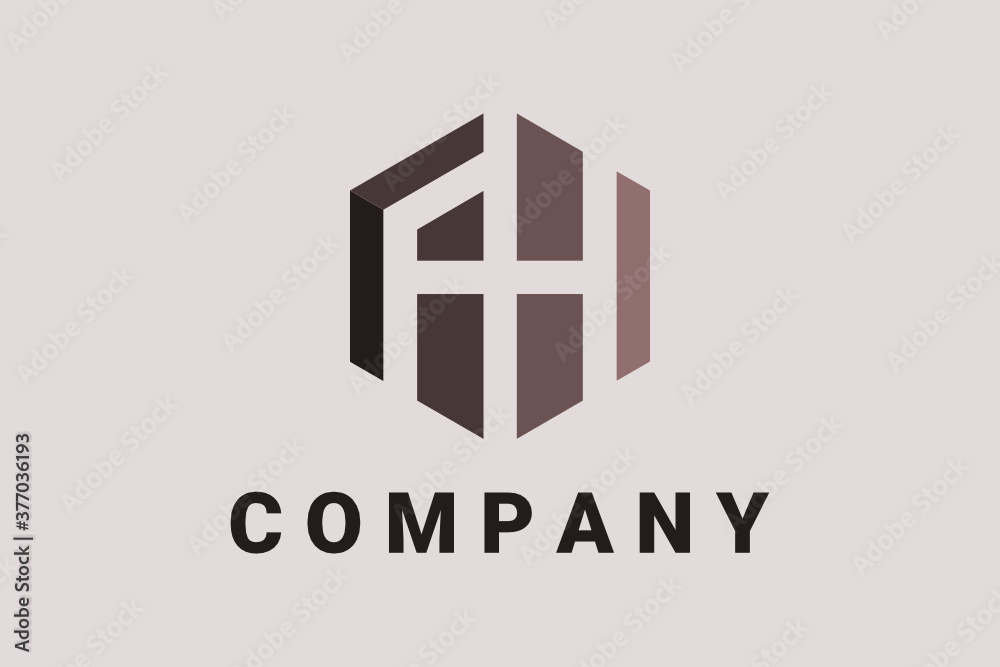 Hexagon vector logo for real estate, building construction and general business with line and arrow elements forming a home and window illustration. Hexagon logo initial Hexagon vector logo for real estate, building construction and general business with line and arrow elements forming a home and window illustration. Hexagon logo initial