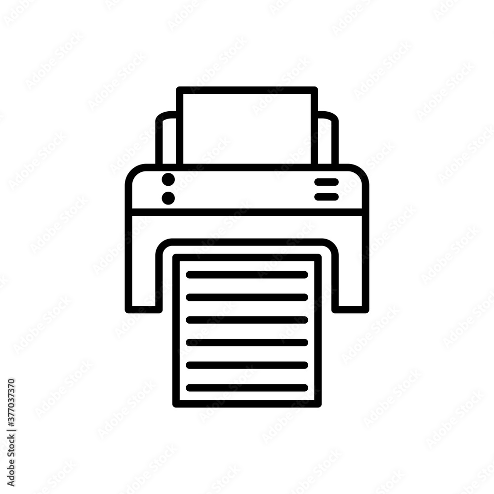 Copier, document, office, print, printer, printing icon with outline stylefor your web design, logo, UI. illustration Copier, document, office, print, printer, printing icon with outline stylefor your web design, logo, UI. illustration