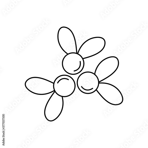 holly berries icon, line style