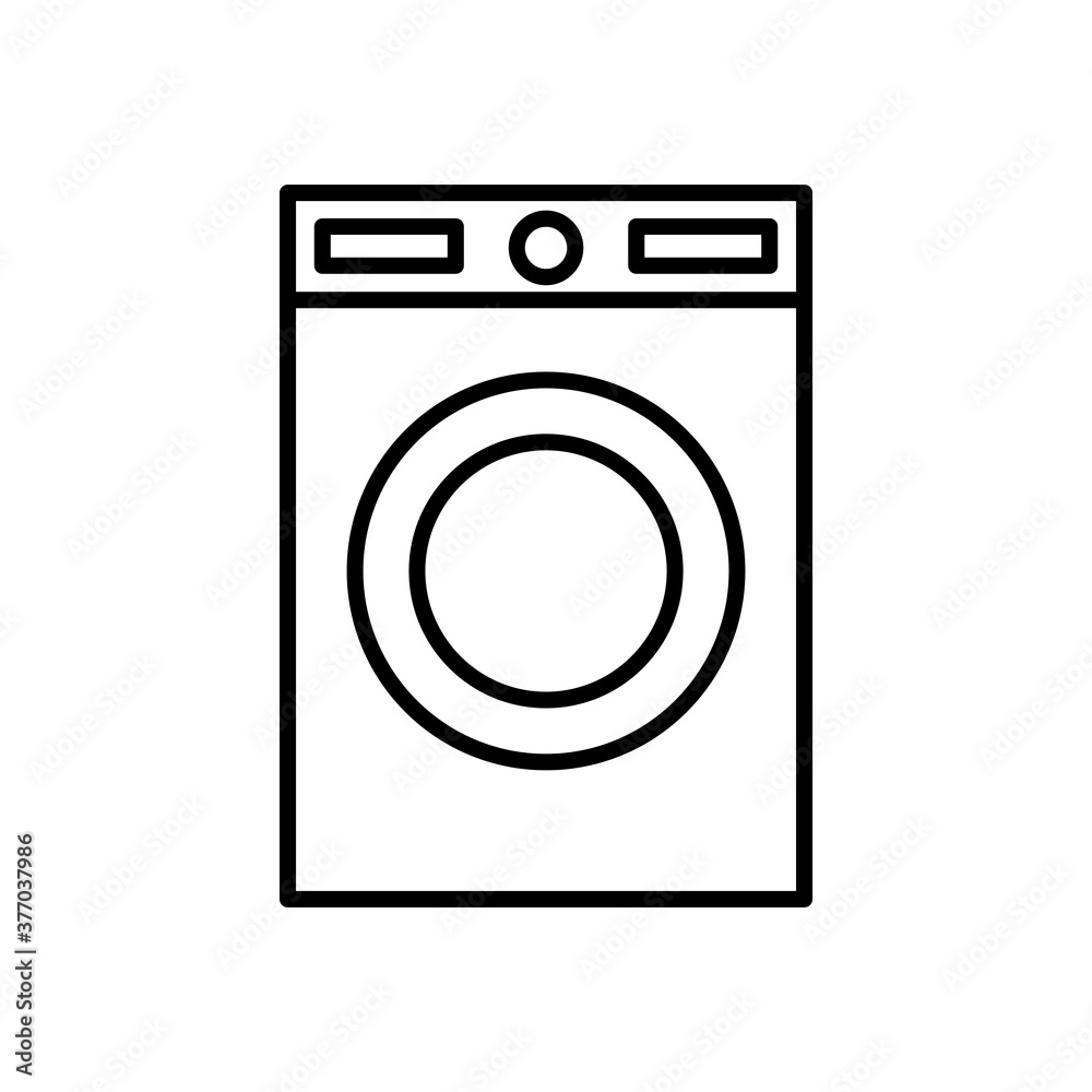 machine washing icon with line style vector for your web design machine washing icon with line style vector for your web design