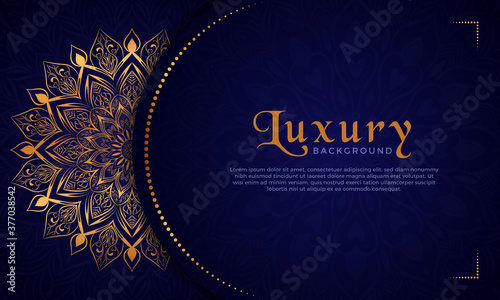 Luxury mandala background with floral ornament pattern. Hand drawn gold mandala design. Vector mandala template for decoration invitation, cards, wedding, logos, cover, brochure, flyer, banner.