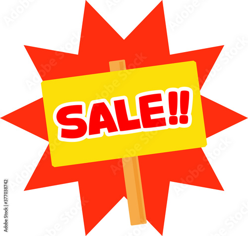 「SALE」と書かれたプラカード