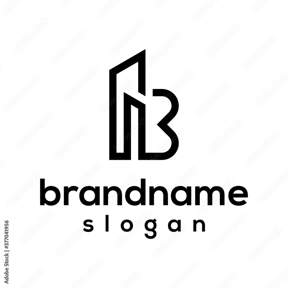Letter B building logo design vector Letter B building logo design vector
