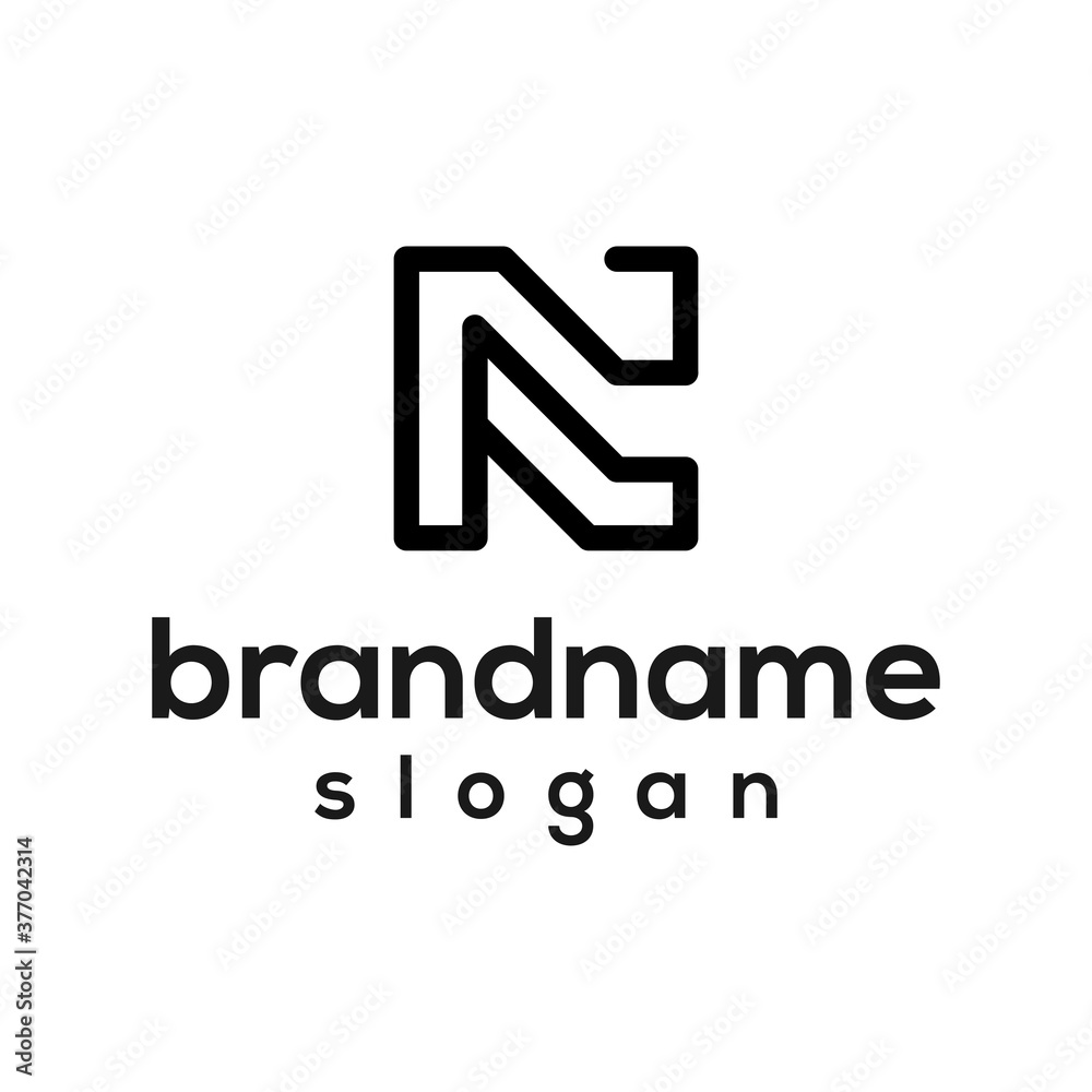 Modern letter N logo design vector