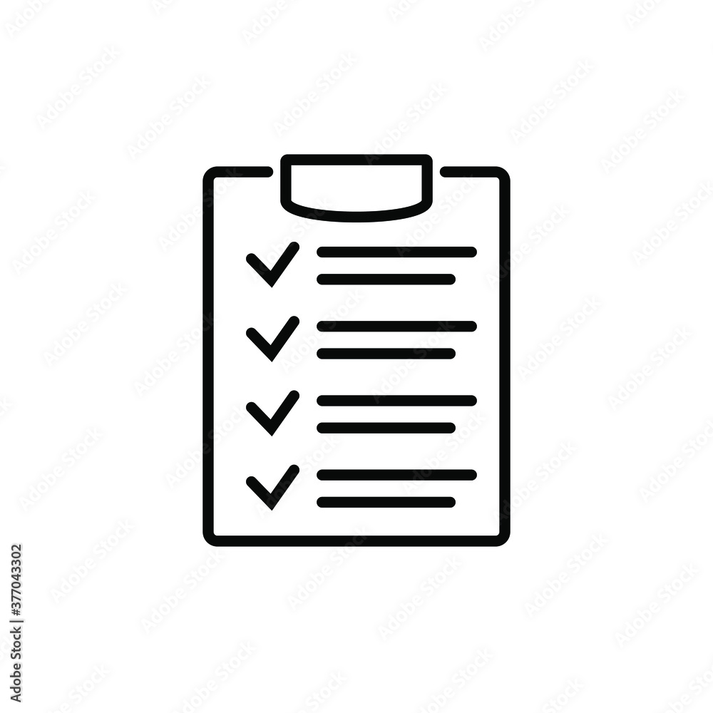 Clipboard with checklist icon, symbol for web site and app design. Vector illstration. Clipboard with checklist icon, symbol for web site and app design. Vector illstration.