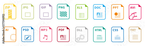 Symbol set file file icons set isolated vector
