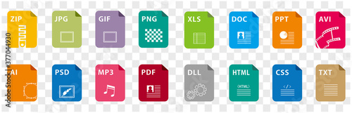 Symbol set file file icons set isolated vector
