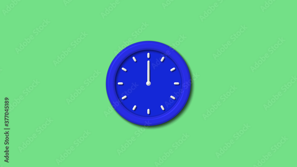 New blue color 3d wall clock on green light background,3d wall clock New blue color 3d wall clock on green light background,3d wall clock