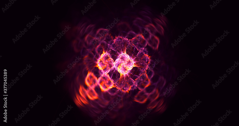 3D rendering abstract red fractal light background 3D rendering abstract red fractal light background