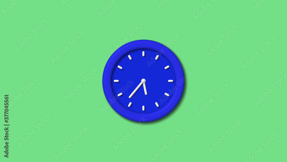 New blue color 3d wall clock on green light background,3d wall clock New blue color 3d wall clock on green light background,3d wall clock