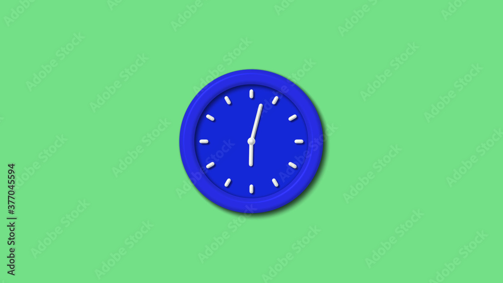 New blue color 3d wall clock on green light background,3d wall clock New blue color 3d wall clock on green light background,3d wall clock