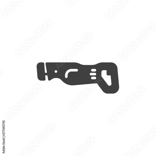 Pneumatic hammer vector icon. filled flat sign for mobile concept and web design. Electric Hammer glyph icon. Symbol, logo illustration. Vector graphics