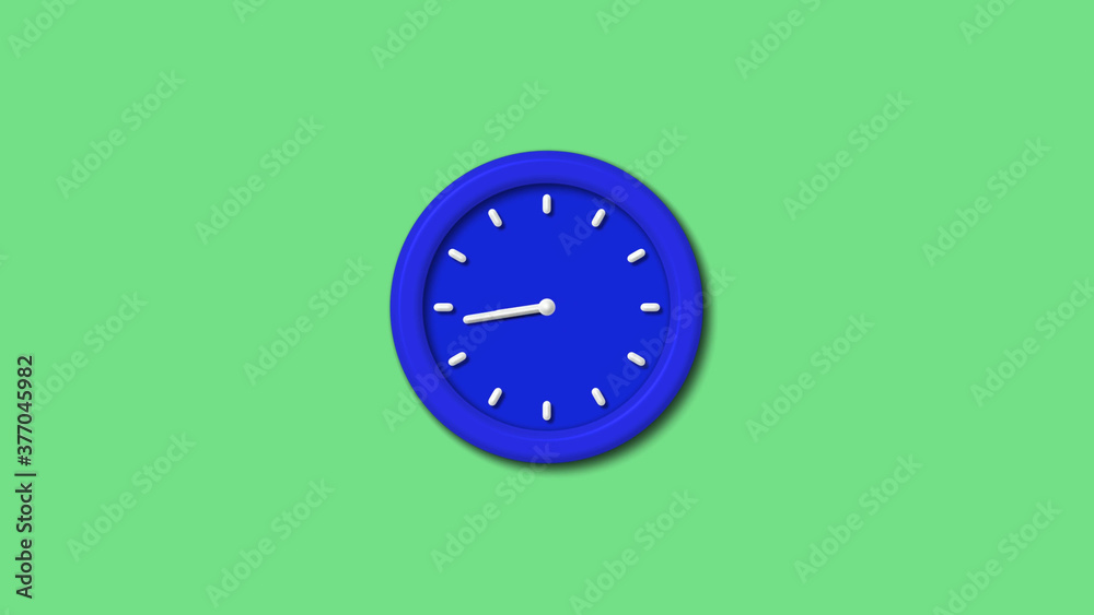 New blue color 3d wall clock on green light background,3d wall clock New blue color 3d wall clock on green light background,3d wall clock