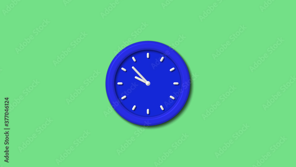 New blue color 3d wall clock on green light background,3d wall clock New blue color 3d wall clock on green light background,3d wall clock