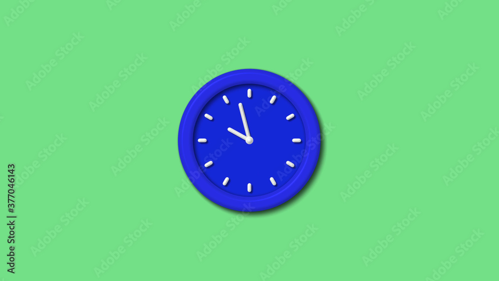 New blue color 3d wall clock on green light background,3d wall clock New blue color 3d wall clock on green light background,3d wall clock