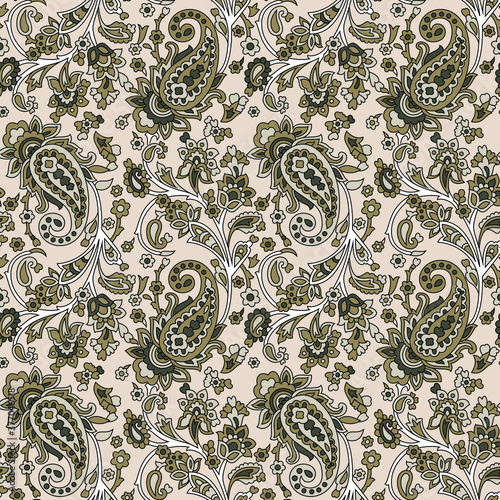 traditional Indian paisley pattern on  background