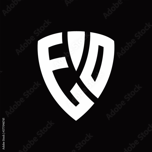 Bild auf Leinwand ED Logo monogram with shield elements shape design template