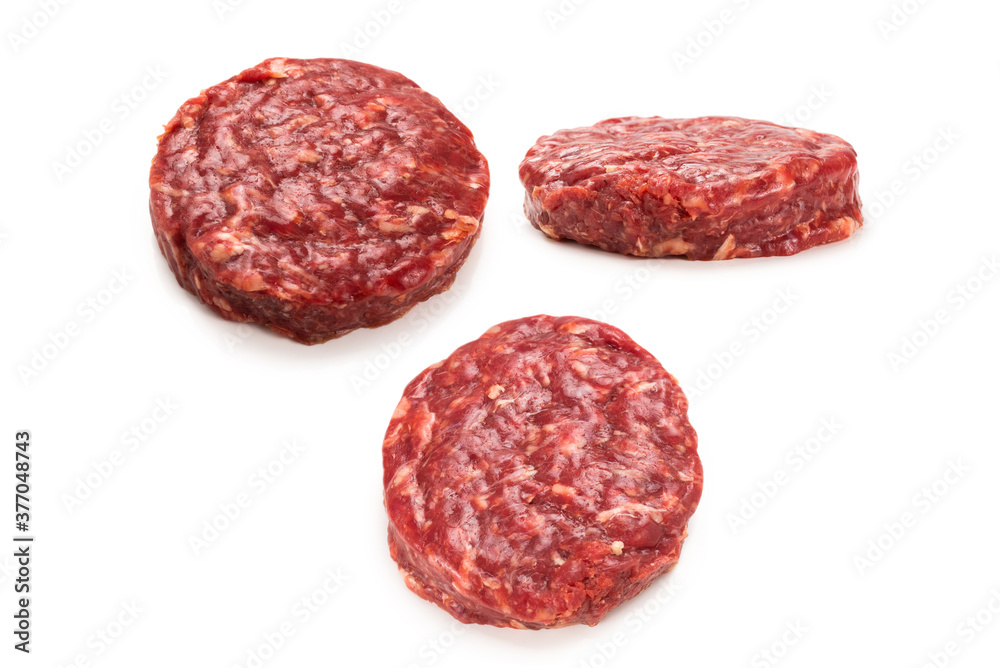 Raw minced beef isolated on white background. Raw minced beef isolated on white background.