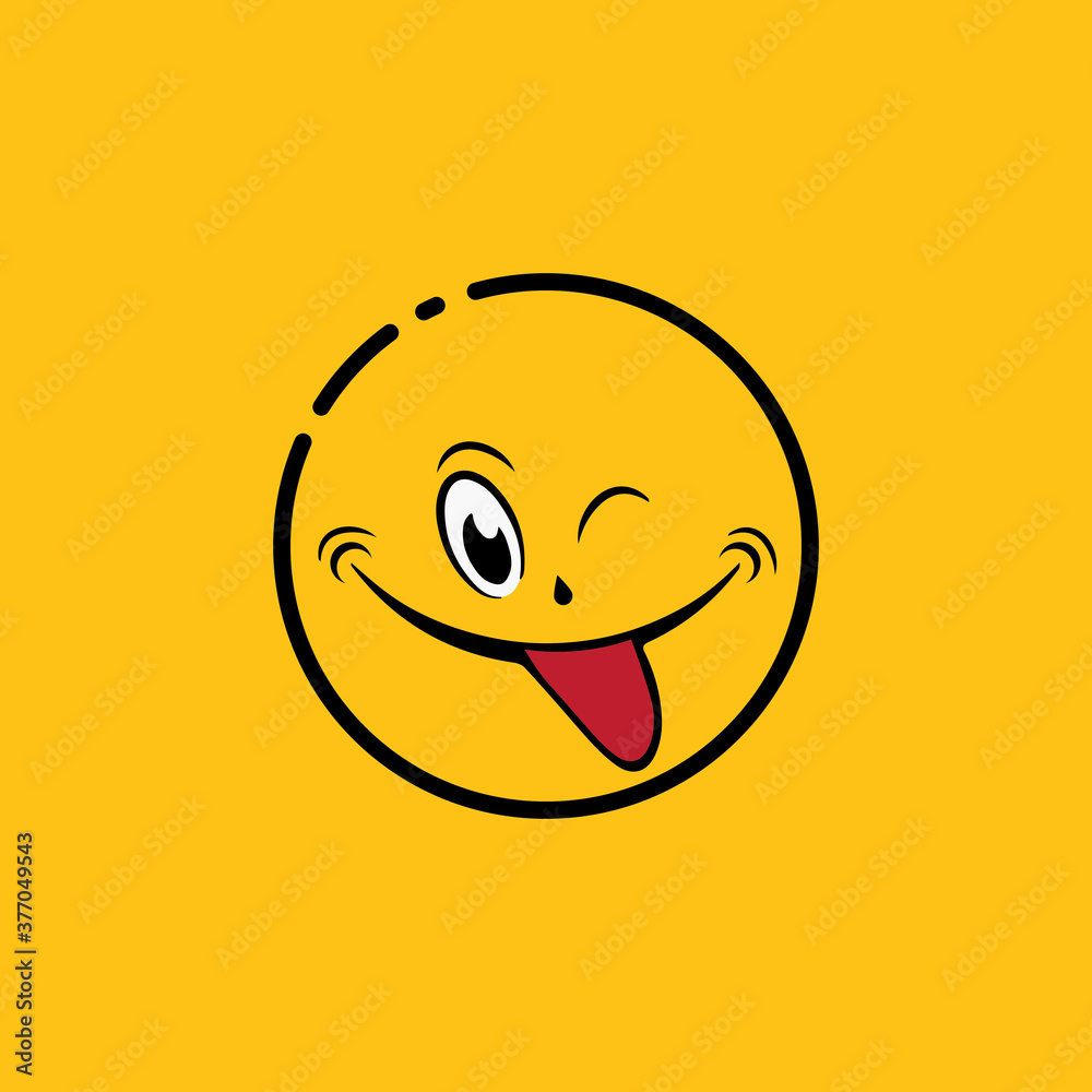 Fototapeta premium Smile emotion icon vector illustration design
