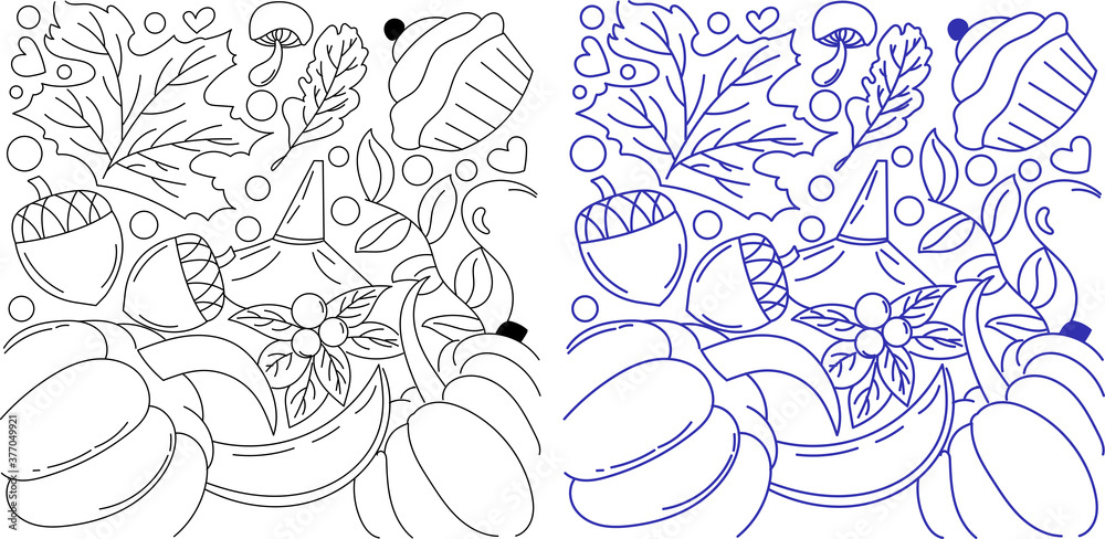 Obraz premium Sketchy vector hand drawn Doodle cartoon vector illustration. autumn doodles