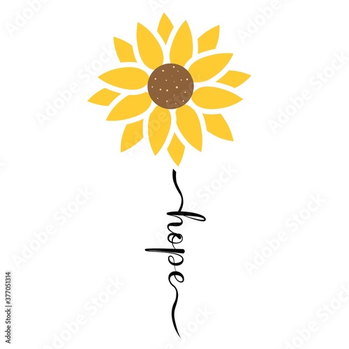 cute sunflower flower vector illustration