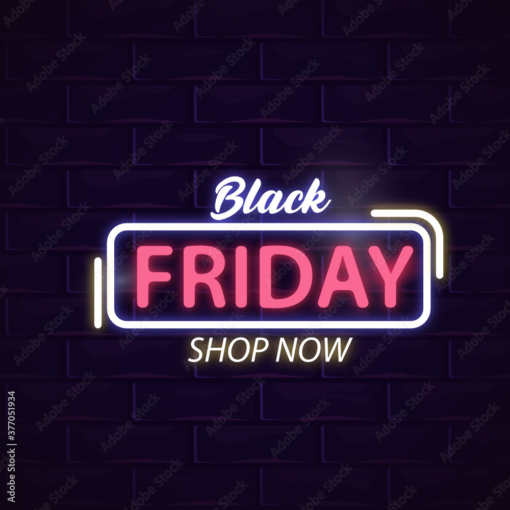 Fototapeta premium Black Friday sale banner template design vector