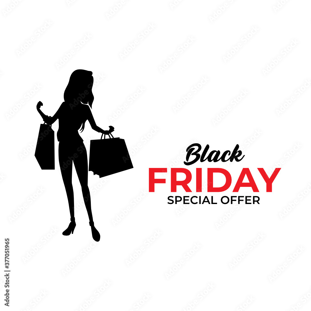Black Friday sale banner template design vector