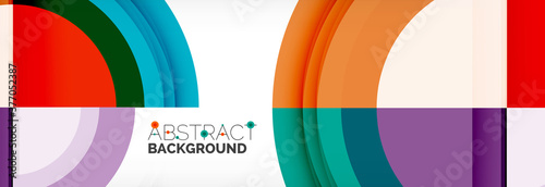 Free Download Round shapes, triangles and circles. Modern abstract background - GFXLoad