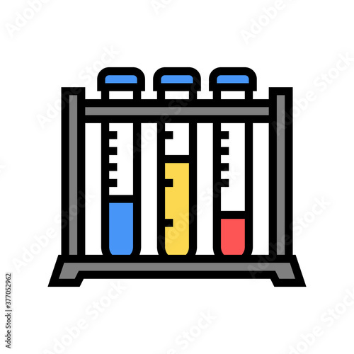 test tube rack color icon vector. test tube rack sign. isolated symbol illustration