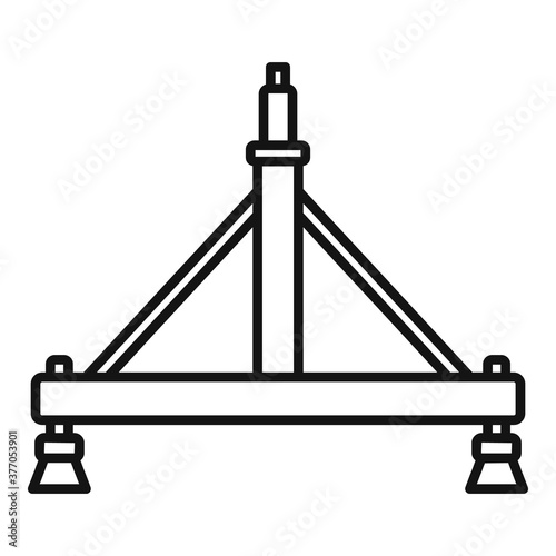 Aircraft repair stand icon. Outline aircraft repair stand vector icon for web design isolated on white background