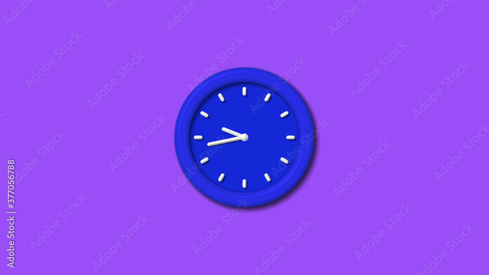 Amazing bue color 3d wall clock icon on purple background,clock,wall clock image Amazing bue color 3d wall clock icon on purple background,clock,wall clock image